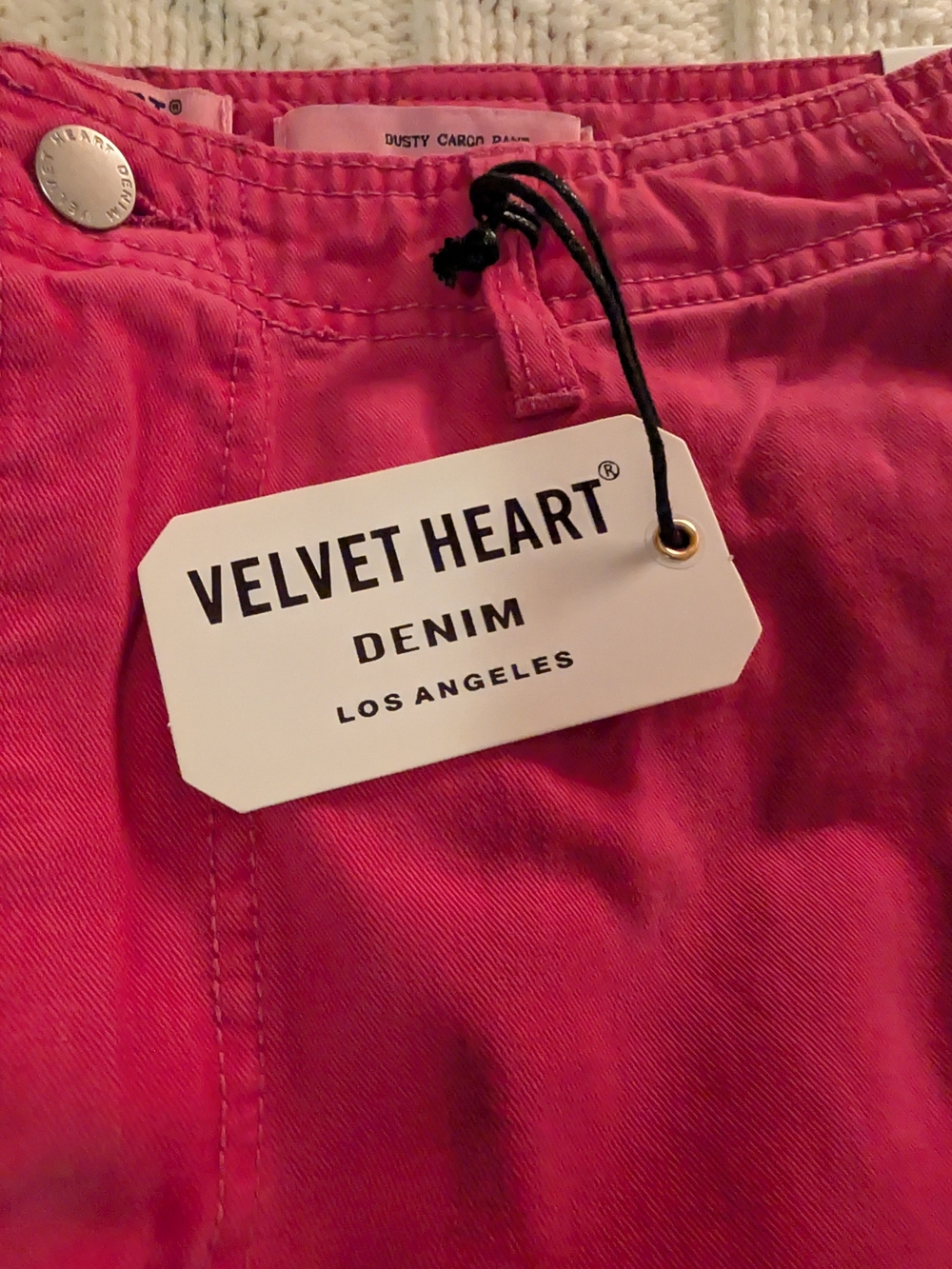 Velvet Heart Dusty Pink Straight-Leg Cargo Jeans - Picture 5 of 9
